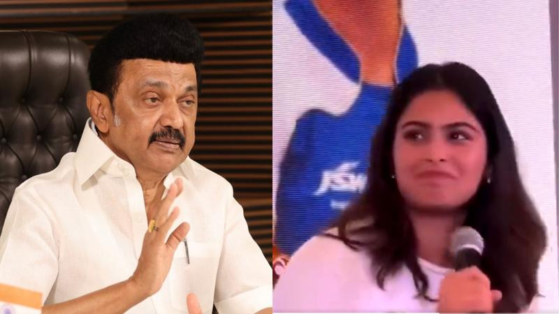 manu bhakar was asked question about tamilnadu cm mk stalin