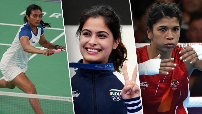 Manu bhaker , PV Sindhu and Nikhat Zareen