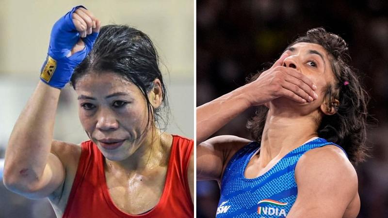 Mary Kom and Vinesh Phogat