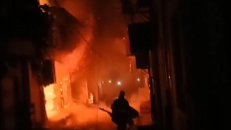 Massive fire breaks out at garment shop in Delhi's Shahdara