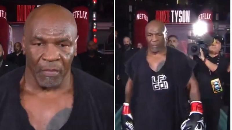 Mike Tyson's epic entrance in fight vs Jake Paul