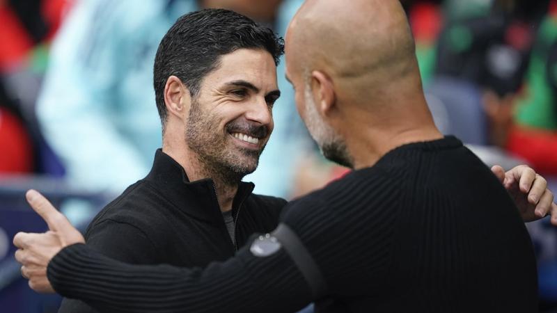 Mikel Arteta and Pep Guardiola