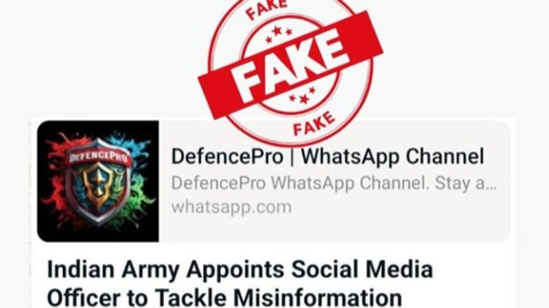 Ministry of Defence Clarifies: Fake WhatsApp Channel Posing as Defence PRO Circulating on Social Media