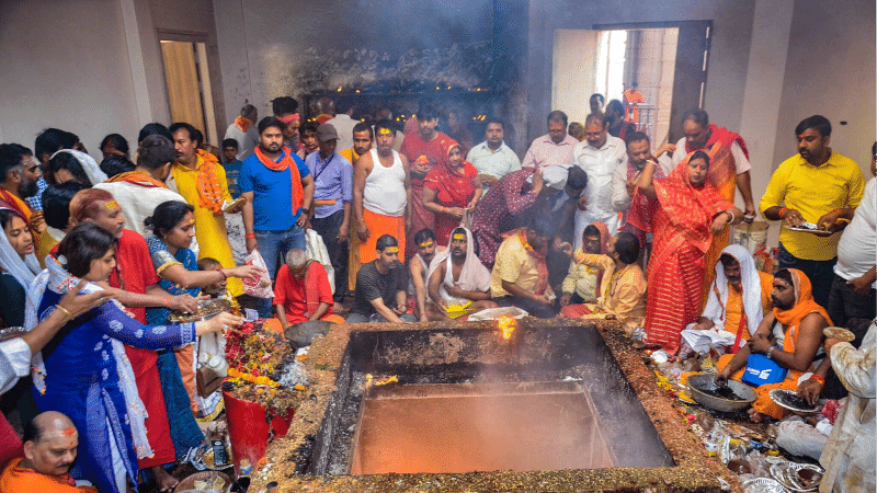 Govt official suspended for entering Vindhyavasini temple wearing shoes