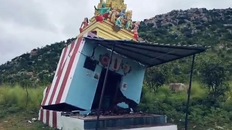 MISCREANTS VANDALISED LORD HANUMAN TEMPLE IN ANDHRA PRADESH