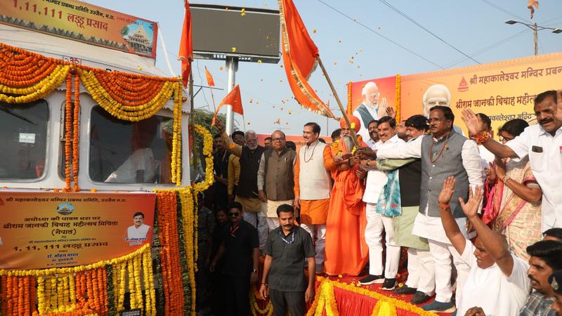 MP CM Mohan Yadav flags off Ujjain’s Mahakal laddus to deepen Indo-Nepal ties