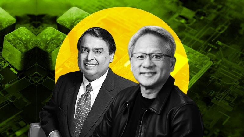 Mukesh Ambani and Jensen Huang