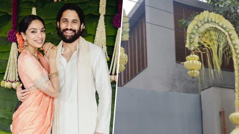 Naga Chaitanya and Sobhita Dhulipala's wedding at the Akkinenis' Jubilee Hills bungalow, with stars like Ram Charan and Mahesh Babu in attendance