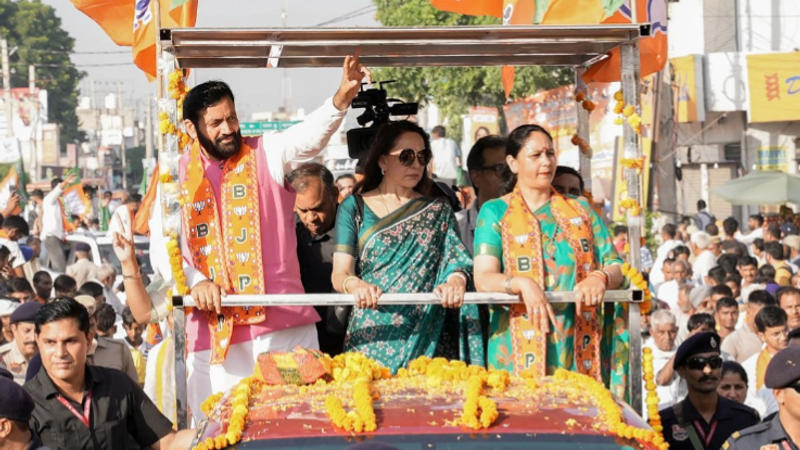 Nayab Singh Saini, Hema Malini 