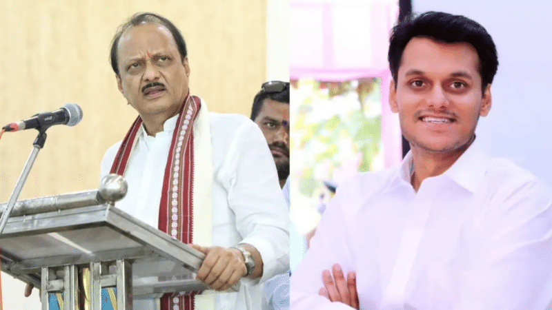 Ajit Pawar and Yugendra Pawar image 