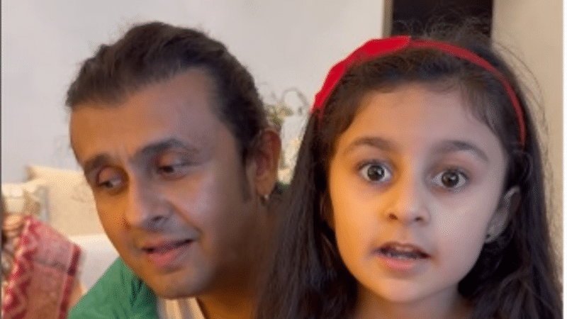  Neil Nitin Mukesh's daughter singing session with Sonu Nigam