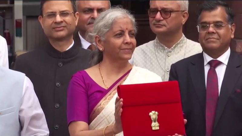 Nirmala Sitharaman uses a Made in India tablet for the announcement of Union Budget or Interim Budget.