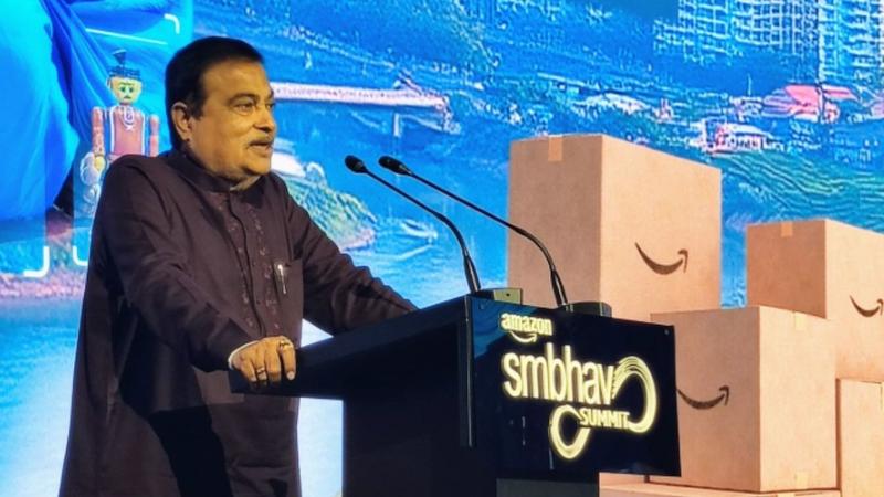 Nitin Gadkari at Amazon Smbhav 2024.