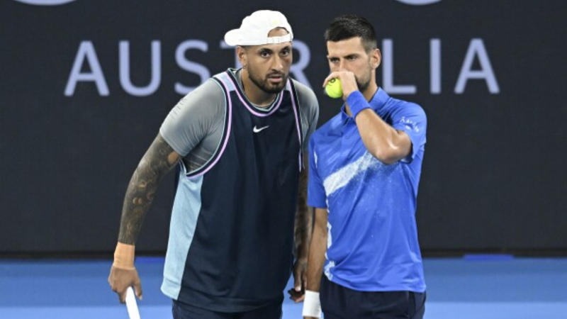 Novak Djokovic and Nick Kyrgios