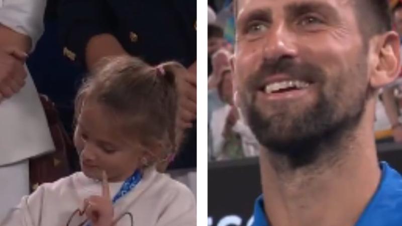 Novak Djokovic’s daughter’s epic reaction