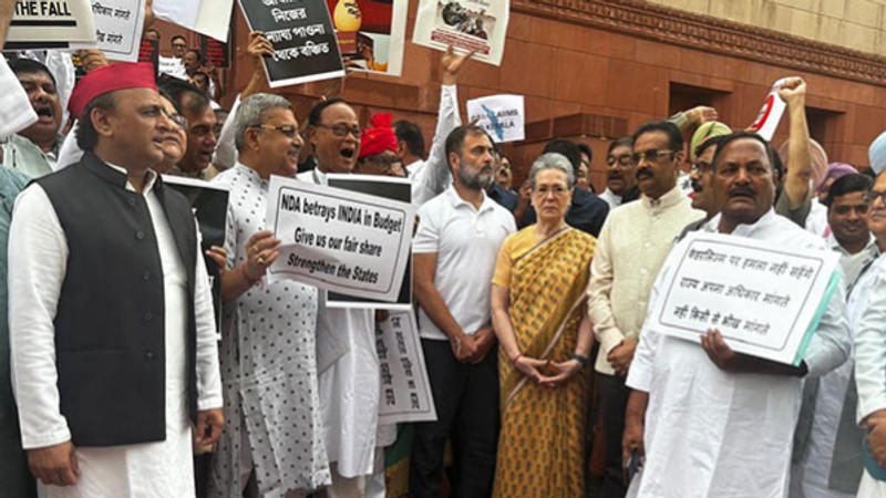 Opposition MPs protest against budget 2024