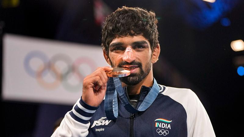 Paris Olympics: Aman Sehrawat with his bronze medal