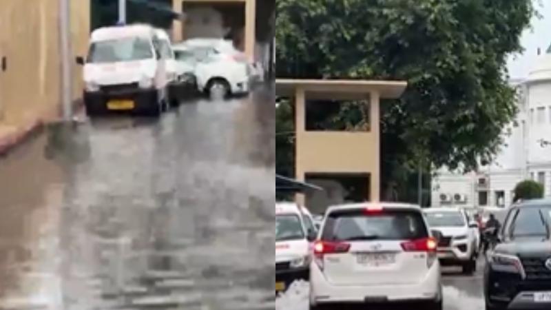 Parts of UP Vidhan Sabha building flooded after heavy rain 