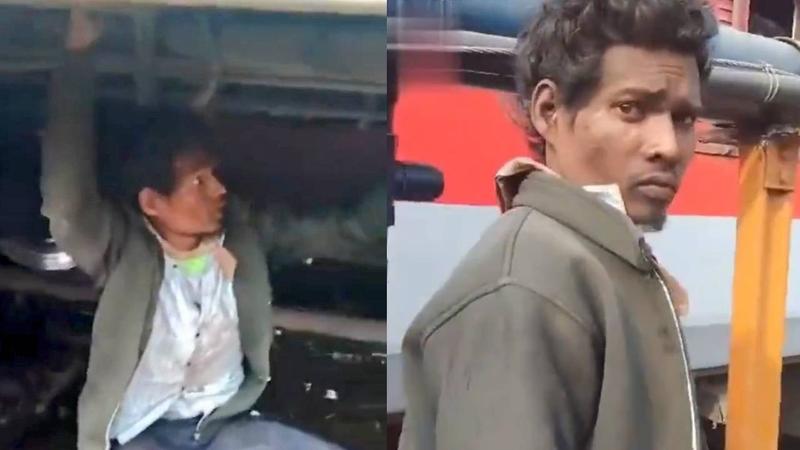 person traveled 250 kms by sitting on train wheel axle