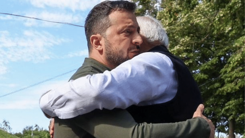 PM Modi and Volodymyr Zelenskyy 