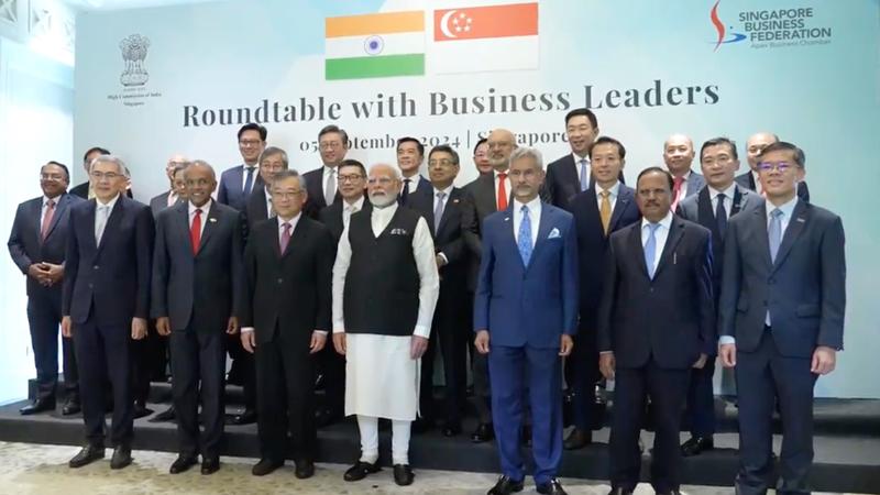 PM Modi at Singapore business leaders forum