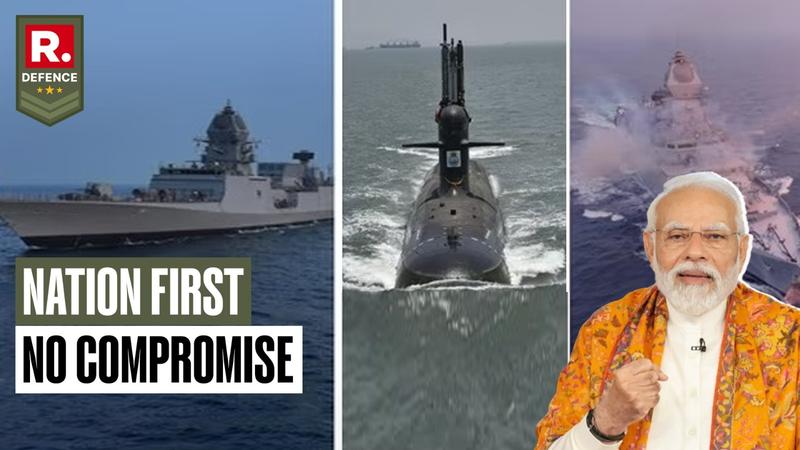 PM Modi CommissionsPM Modi dedicated 3 Frontline Naval Combats: INS Surat, Nilgiri, Vaghsheer