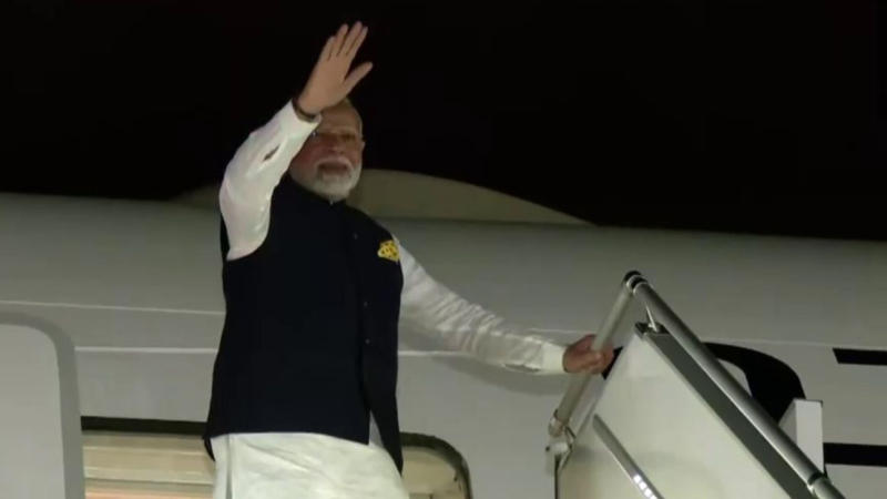 PM Modi Emplanes for New Delhi