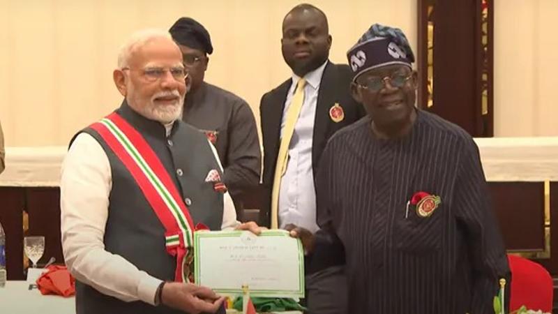 PM Modi Honoured with Nigeria's Highest Civilian Award 