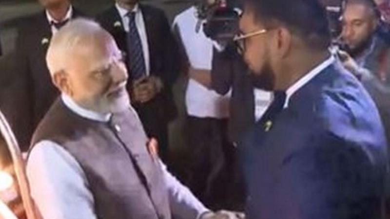 PM Modi Lands in Guyana