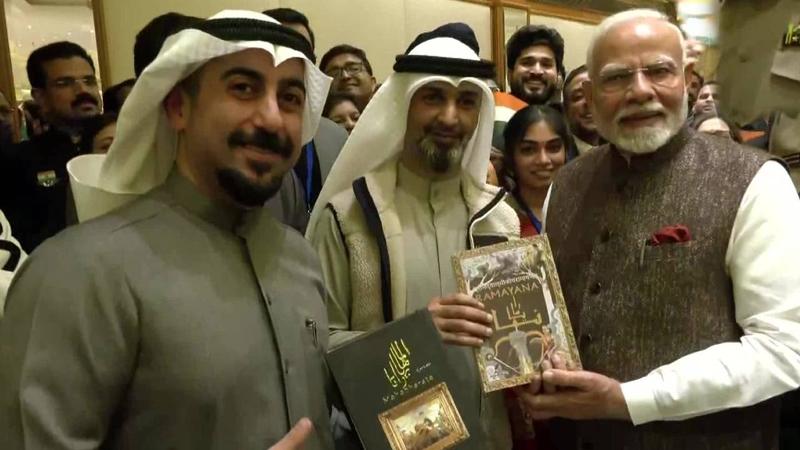 pm modi met abdullah al baroun and abdul lateef al nesef in kuwait