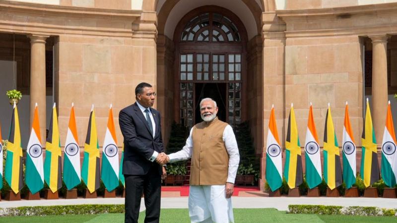 PM Modi with Jamaican PM