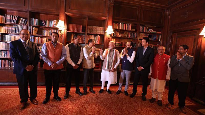 PM Modi with overseas friends of BJP