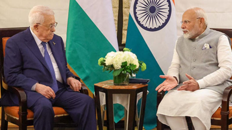 PM Modi with Palestinian Prez