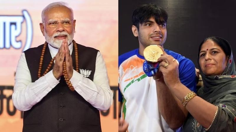 PM Modi wrote a letter to Neeraj Chopra's mother