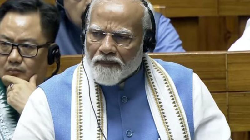 Prime Minister Narendra Modi in Lok Sabha