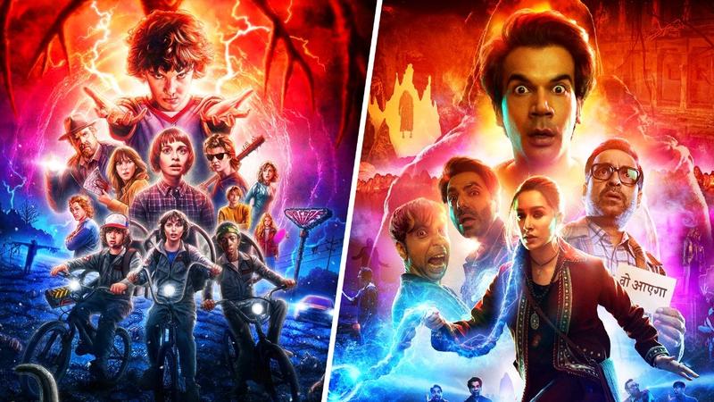 Posters Of Stranger Things S2 (L), Stree 2 (R)