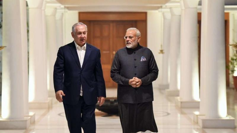 Prime Minister Narendra Modi With His Israeli Counterpart 