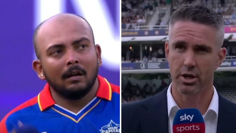 Prithvi Shaw and Kevin Pietersen