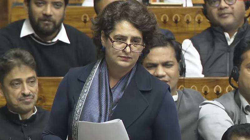  Priyanka Gandhi in Lok Sabha