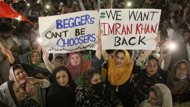 PTI activists held demonstrations against detention of party chief Imran Khan