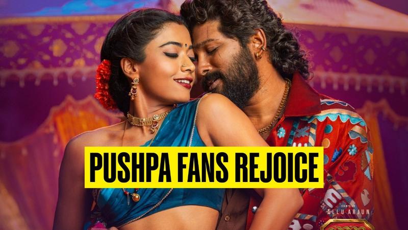 Pushpa 2 poster featuring Allu Arjun and Rashmika Mandanna