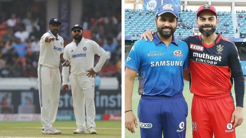 R Ashwin and Rohit Sharma and Virat Kohli