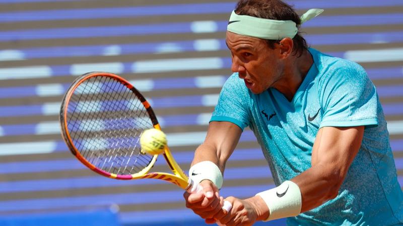 Rafael Nadal in action at Swedish Open