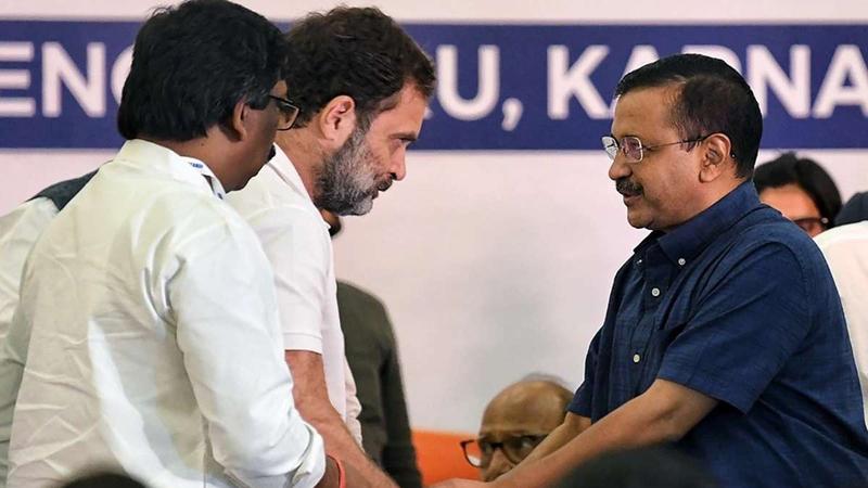 Rahul Gandhi and Arvind Kejriwal 