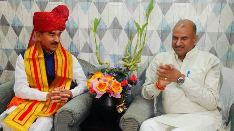 Rajasthan BJP Chief Madan Rathore with CP Joshi