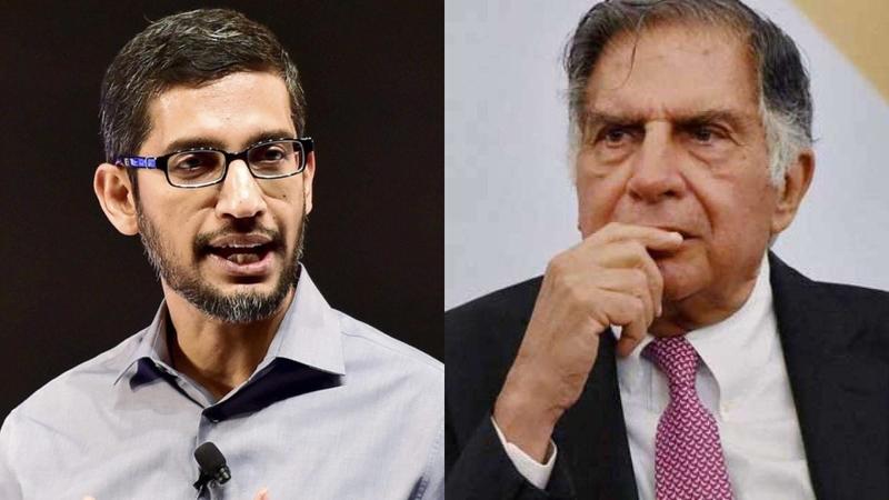 Ratan Tata and Sundar Pichai 