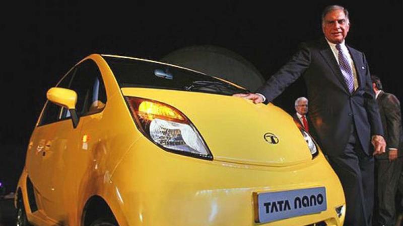 Ratan Tata with Tata Nano