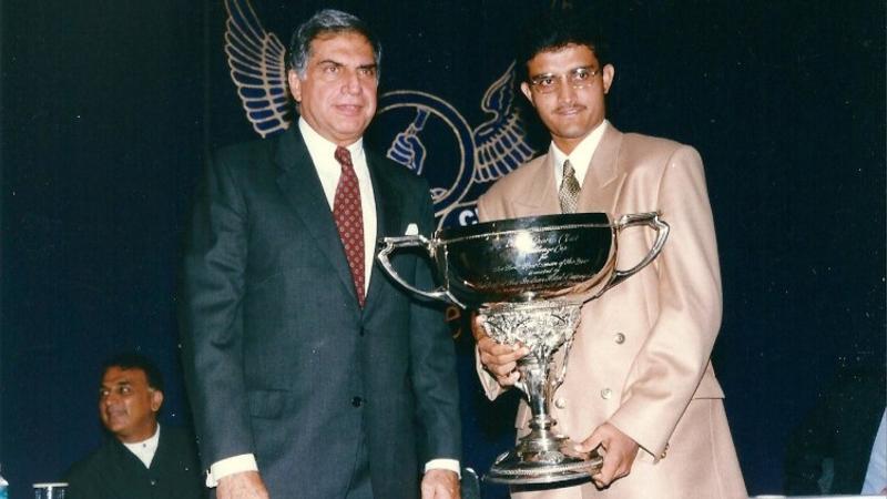 Ratan Tata with former India captain Sourav Ganguly