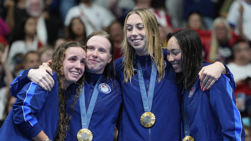 Regan Smith, Lilly King, Gretchen Walsh, and Torri Huske