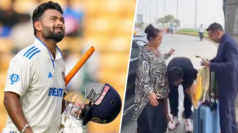 Rishabh Pant takes blessing of mother departs for australia tour